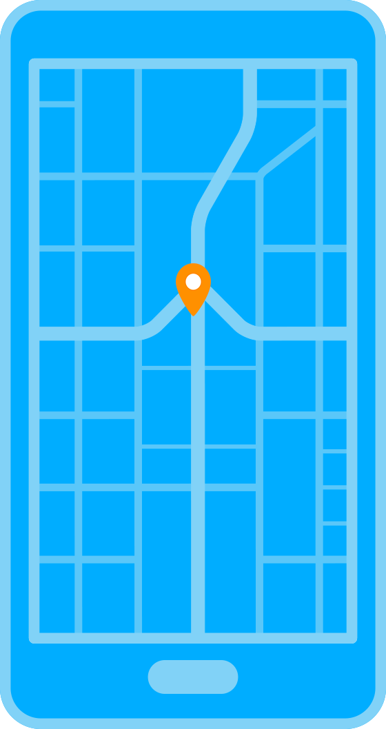 image of location tool on phone